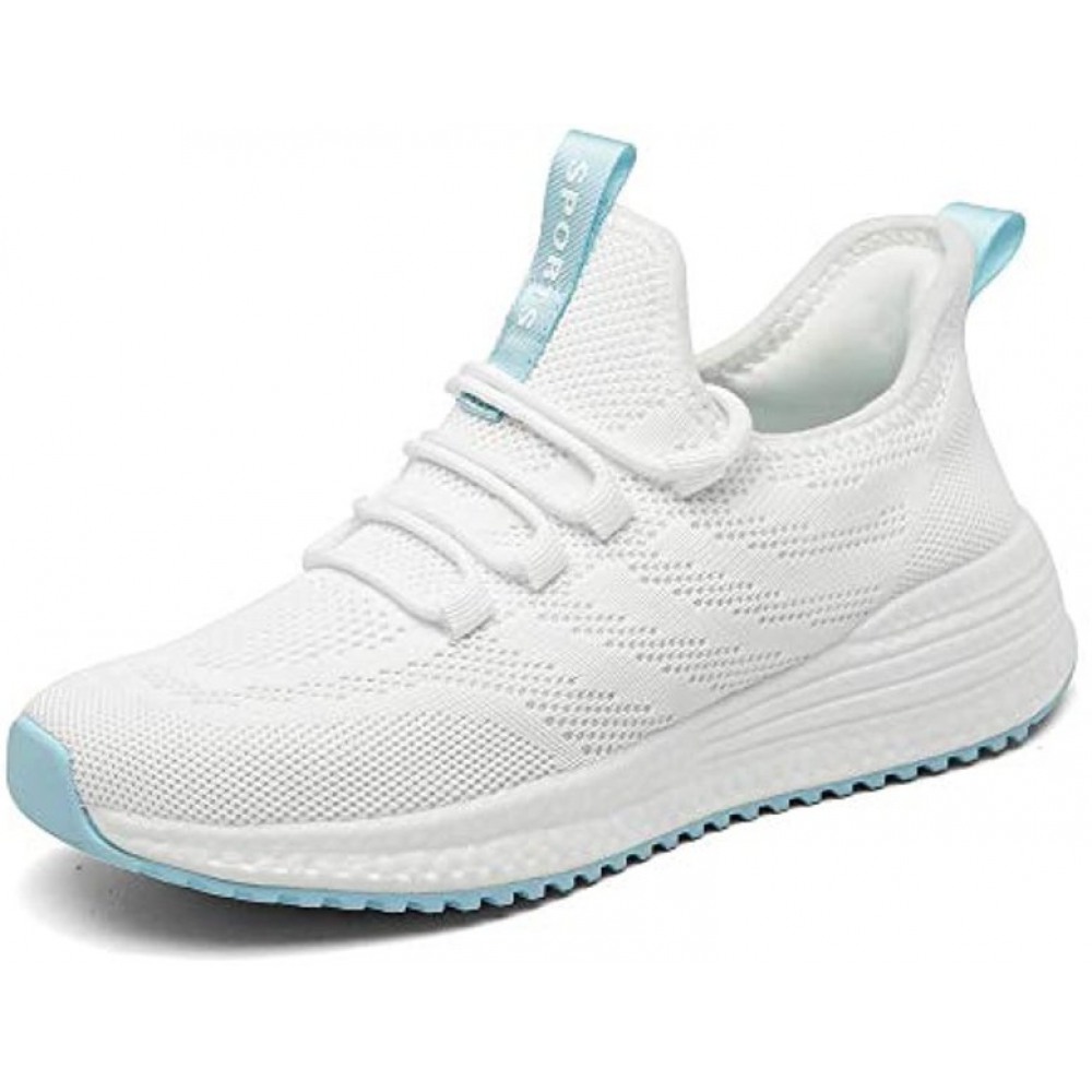 Women's Lightweight Non Slip Breathable Mesh Sneakers Sports Athletic Walking Work Shoes Black